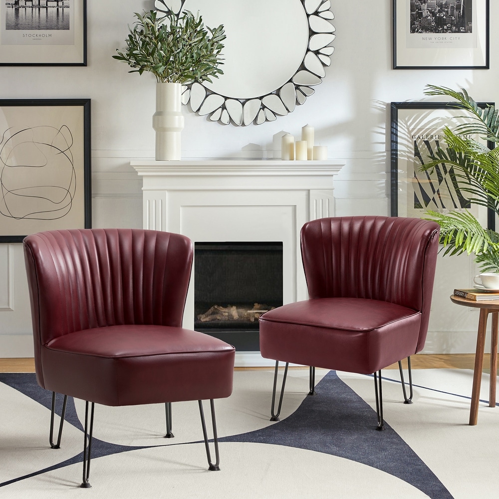 Burgundy bedroom chair sales