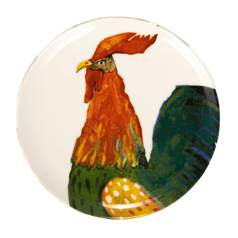 Stoneware Plate Set with Animal Designs - 6.0"L x 6.0"W x 0.6"H