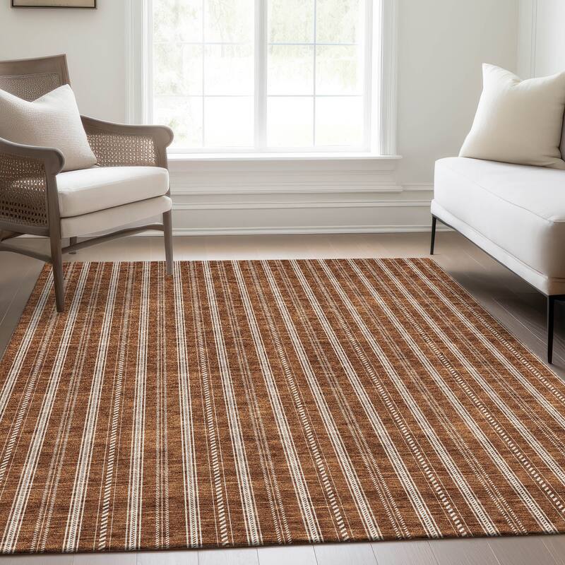 Premium Washable Super Soft Stripe Mayfield Rug