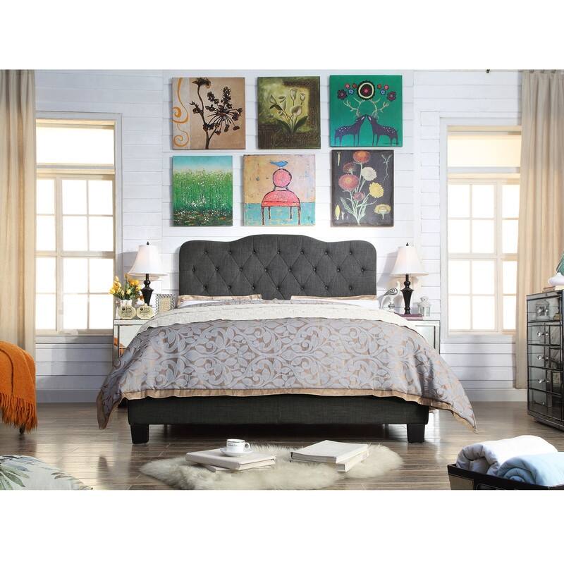 Moser Bay Queen Size Tufted Upholstered Bed