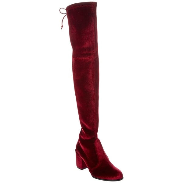 Shop Stuart Weitzman Over The Knee Velvet Boot Overstock