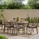 preview thumbnail 5 of 15, Llano Outdoor 7-piece Acacia Dining Set by Christopher Knight Home