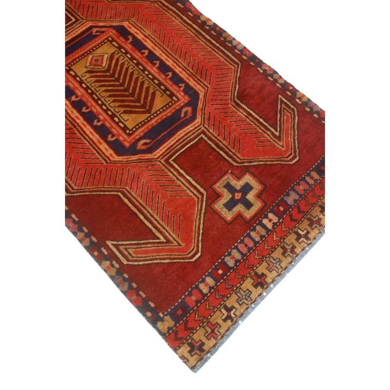 Fine Vintage Distressed Upwood Red/Burgundy Runner - 2'11" x 9'10"