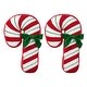 preview thumbnail 10 of 12, Glitzhome 15.75"H Hooked Candy Cane Shaped Pillow Christmas Ornaments 2PCS