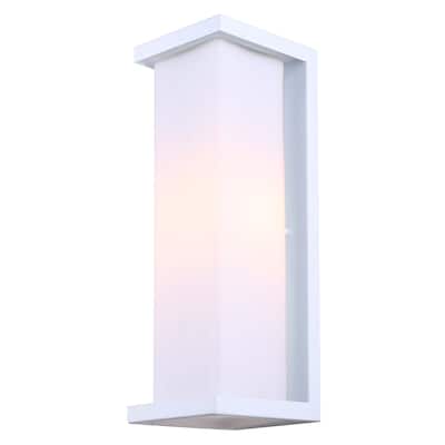 Ridley 1 Light Outdoor Lantern, White Finish