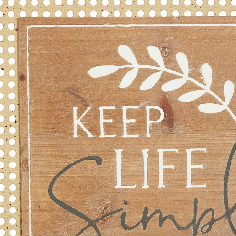 Brown Wood Farmhouse Wall decor (Set of 2)