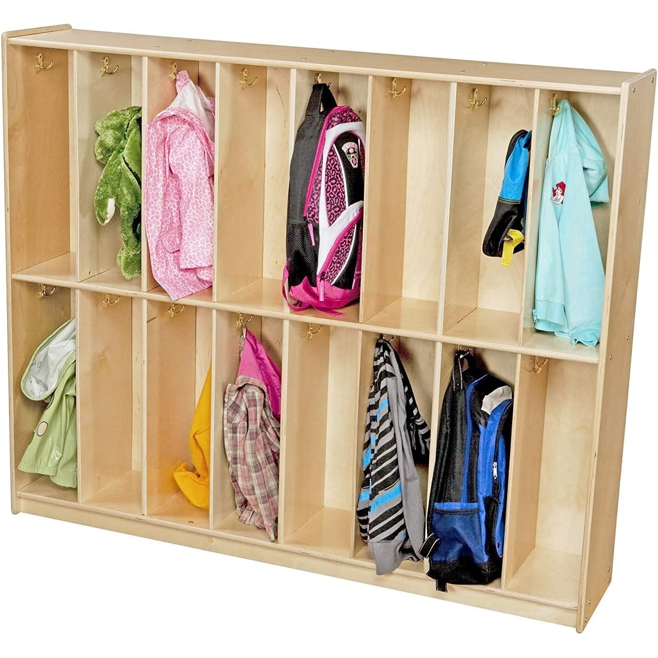 Contender 16 Section Classroom Coat Locker Backpack Hanger