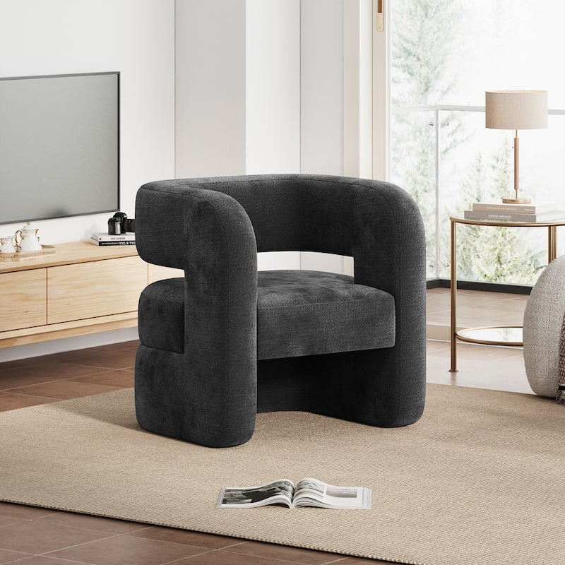 Full Assembled Upholstered Accent Chair For Living Room