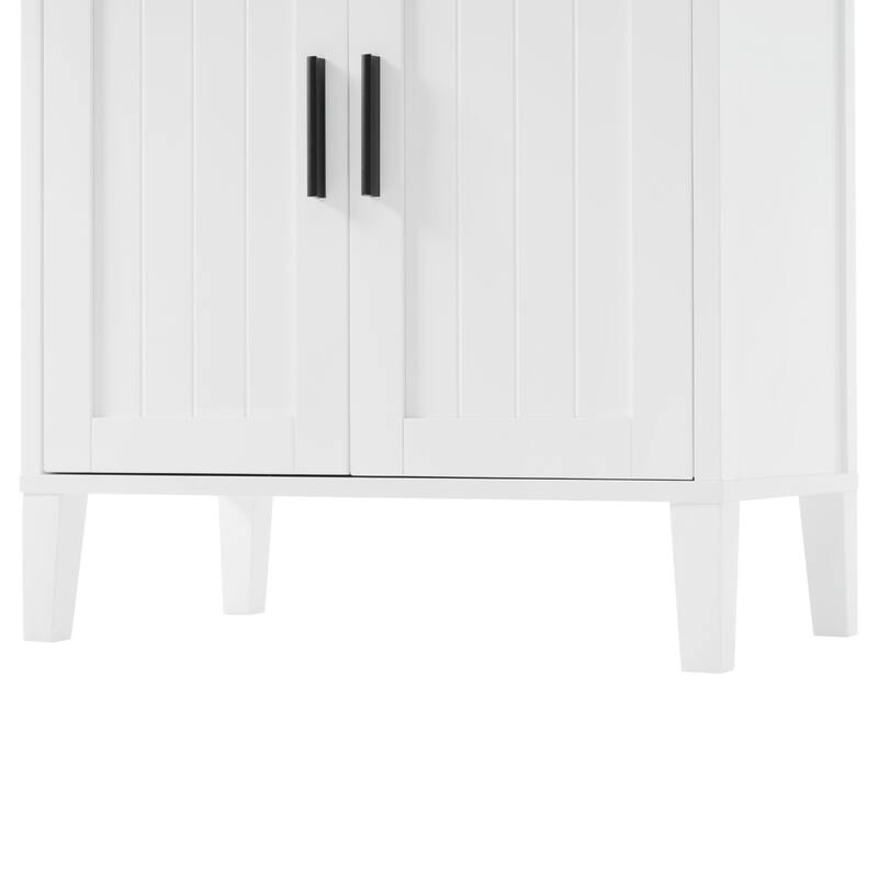 Tall Bathroom Cabinet with Drawer and Adjustable Shelves, Storage Cabinet Clothes Cabinet with Soft-Close Doors