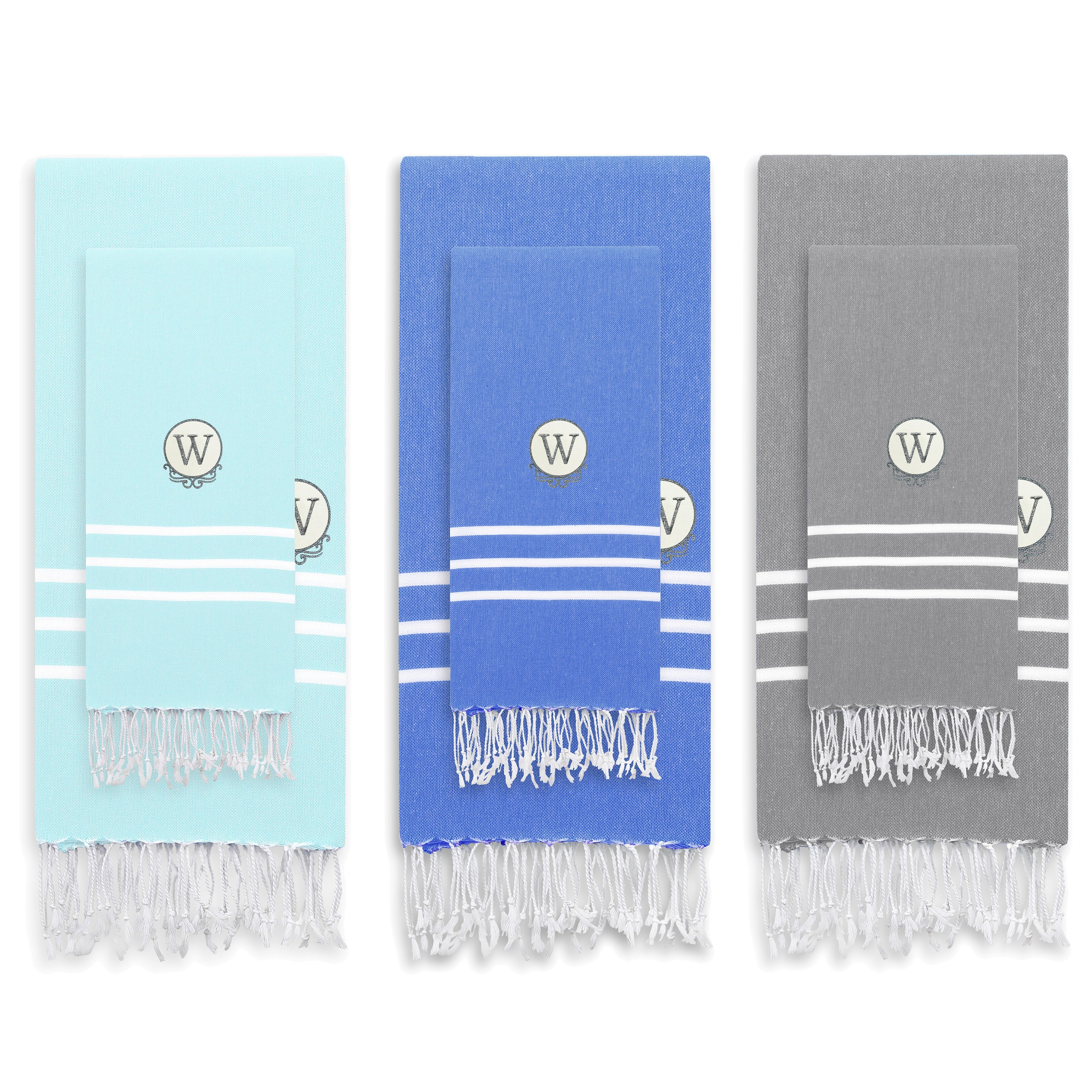 New Linum Home Textiles Alara Premium Turkish Pestemal Hand Towels 