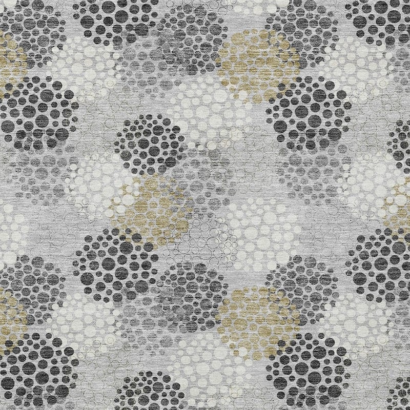 HomeRoots Polka Dot Transitional Rectangle Outdoor Rug