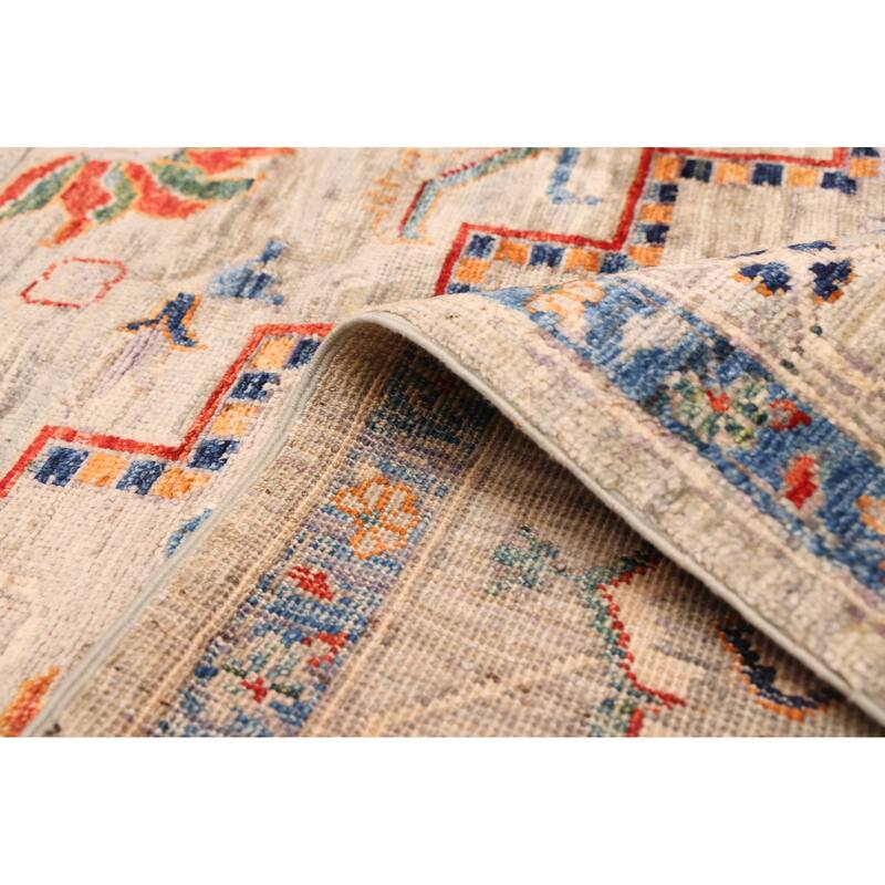 ECARPETGALLERY Hand-knotted Aryana Light Grey Wool Rug - 9'1 x 11'8