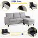 Futzca Modern L-shaped Convertible Sectional Sofa w/ Reversible Chaise
