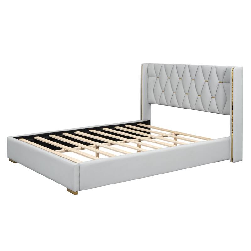 PU Upholstered platform bed