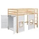 preview thumbnail 8 of 10, Twin Size Loft Bed with Wardrobe and Windows