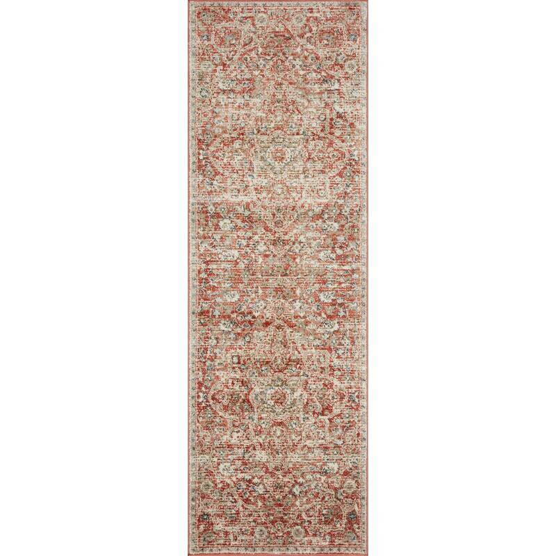 Alexander Home Valeria Distressed Botanical Area Rug