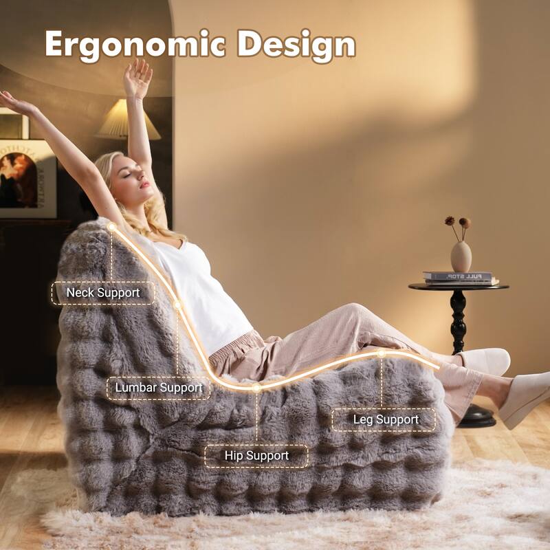 XIZZI Bean Bag Chair for Living Room Soft Plush Lounge Seating