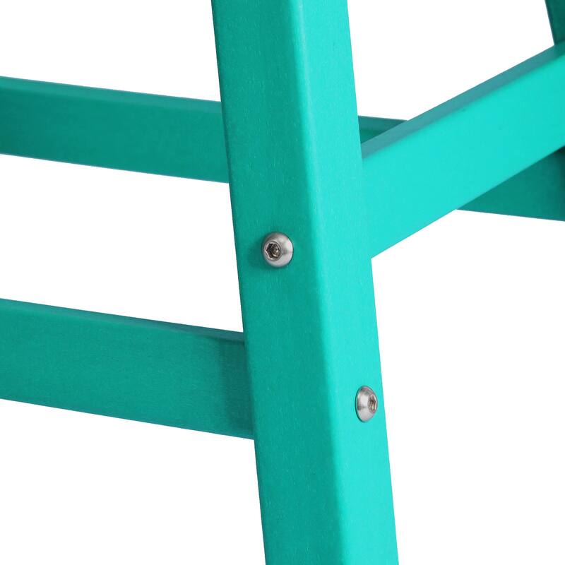 Laguna Hdpe All Weather Outdoor Patio 29" Saddle Seat Bar Stool (Set Of 3)