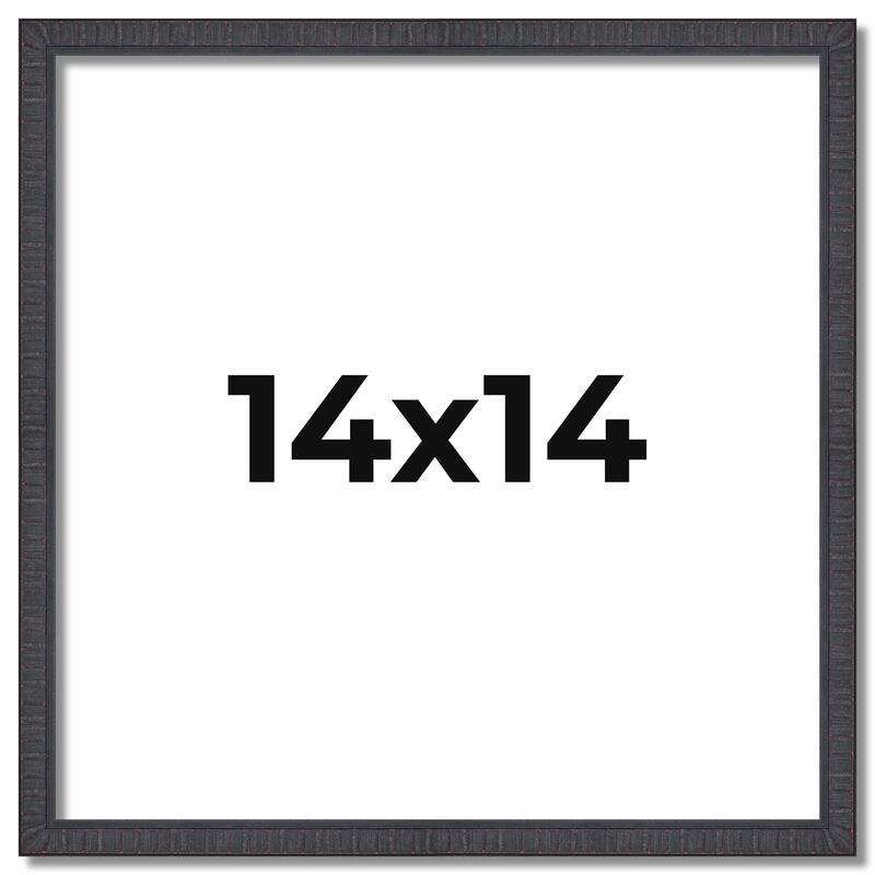 14x14 Frame Brown Solid Wood Picture Frame Includes UV Acrylic