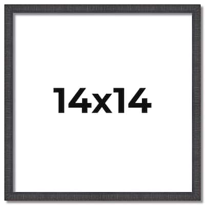 14x14 Frame Brown Solid Wood Picture Frame Includes UV Acrylic