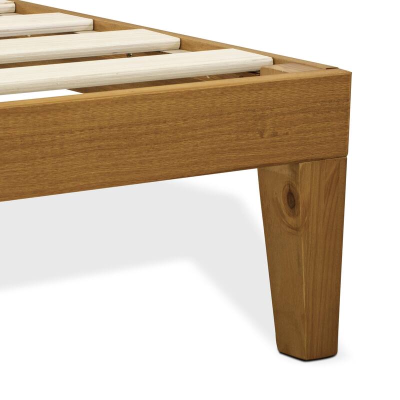 East West Furniture Queen Size Bed Frame with 4 Hardwood Legs and 2 Extra Center Legs - (Finish Options)