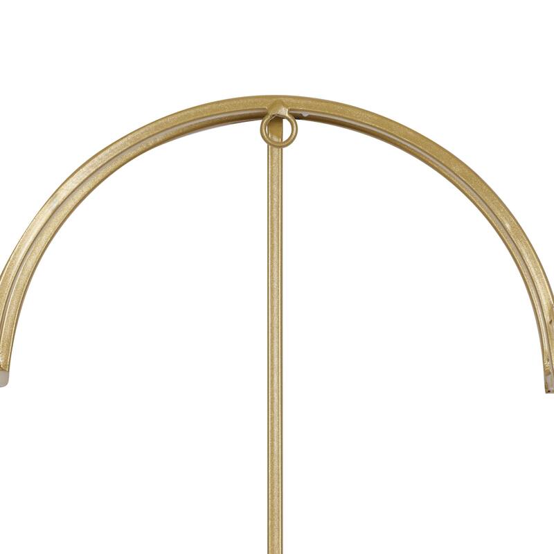 Metal Open Frame Quatrefoil Decorative Wall Clock - Gold - CosmoLiving by Cosmopolitan