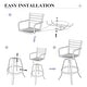 preview thumbnail 28 of 37, 3/5-Piece Outdoor Bar Stool Set Aluminum Swivel Bar Stools with Sunbrella Cushion