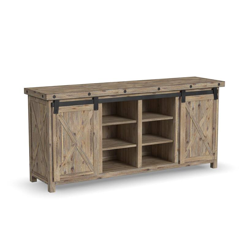 Carpenter Brown Wood Entertainment Base by Flexsteel - 72" x 33" x 19"
