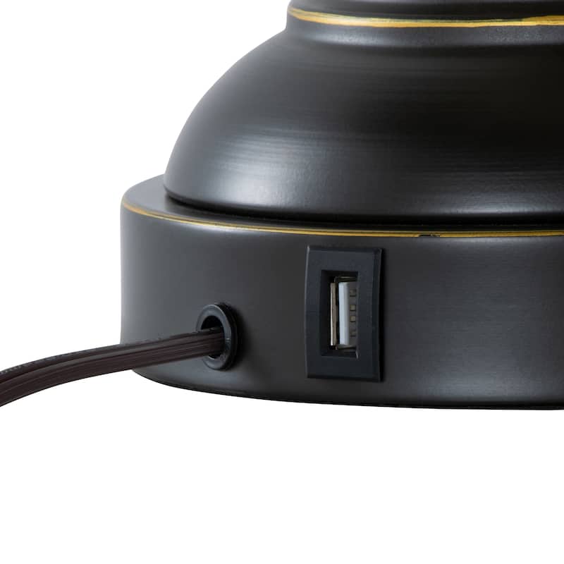 Porch & Den Marshall 29" Metal Table Lamp with USB Port (Set of 2)