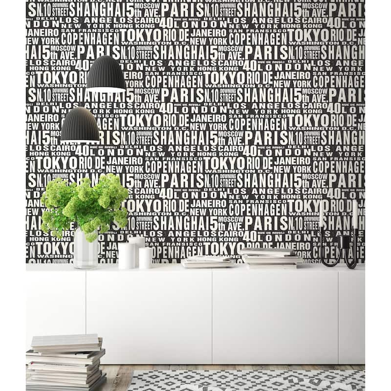 NextWall Around the World Peel and Stick Removable Wallpaper - 20.5 in. W x 18 ft. L