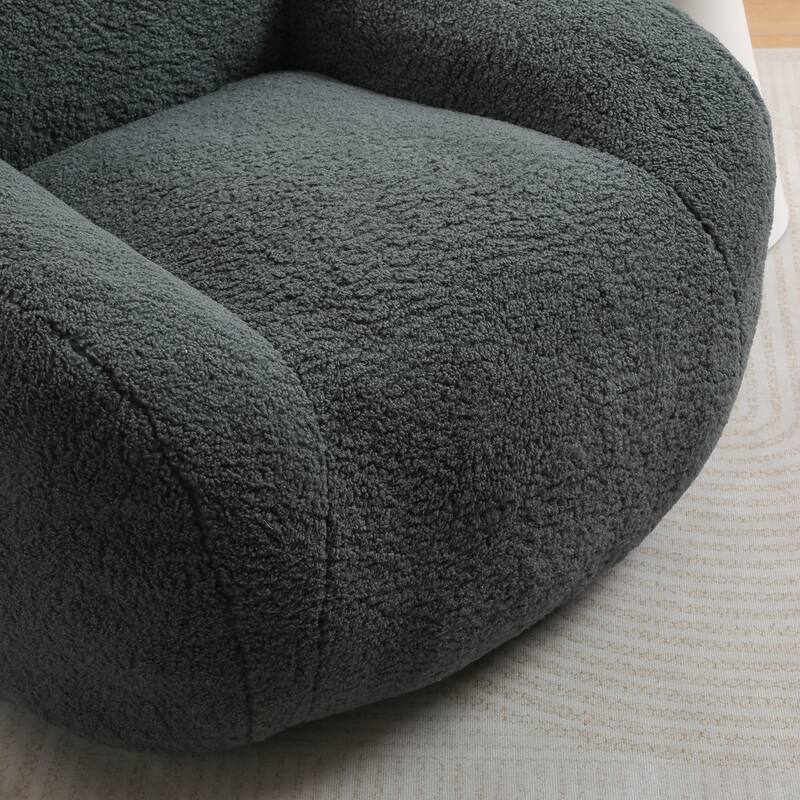 Teddy Memory Foam Bean Bag Chair with Armrests