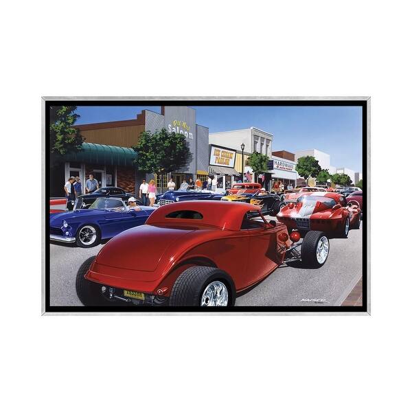 slide 2 of 15, iCanvas "Car Show '98" by Bruce Kaiser Framed Silver - 26x40