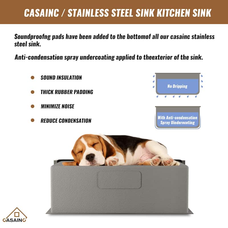 Stainless Steel Sink 16-Gauge Single Bowl Farmhouse Apron Workstation Kitchen Sink in Brushed with Accessories