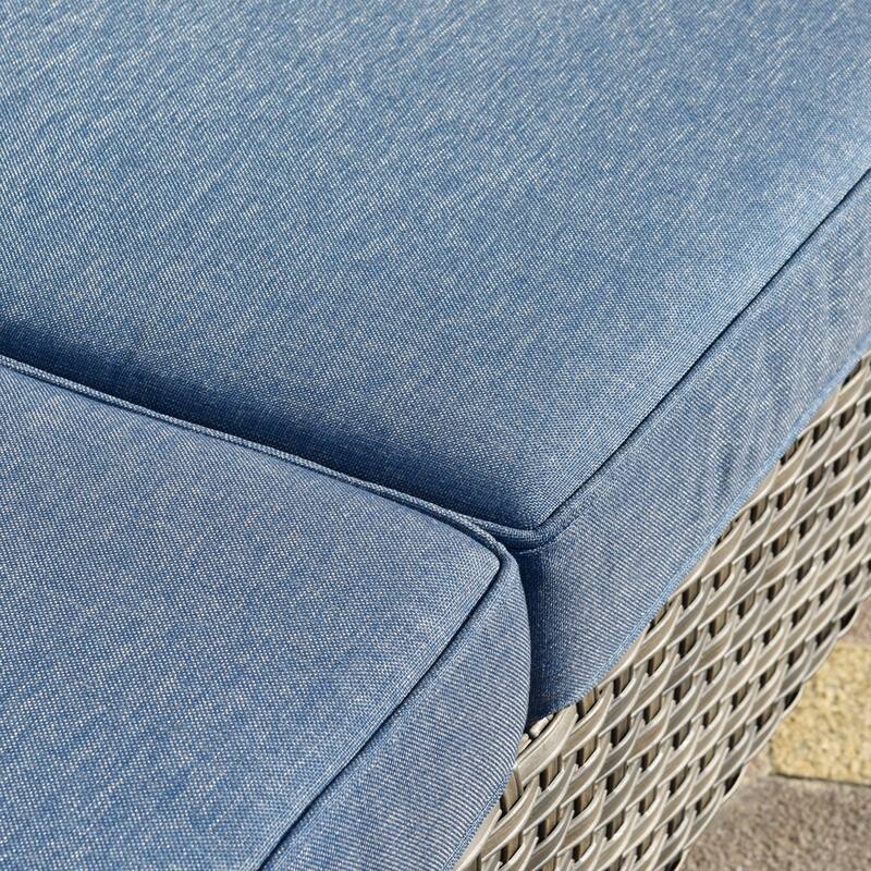 OVIOS 7-piece Patio Swivel Chair Set with 42" Fire Table