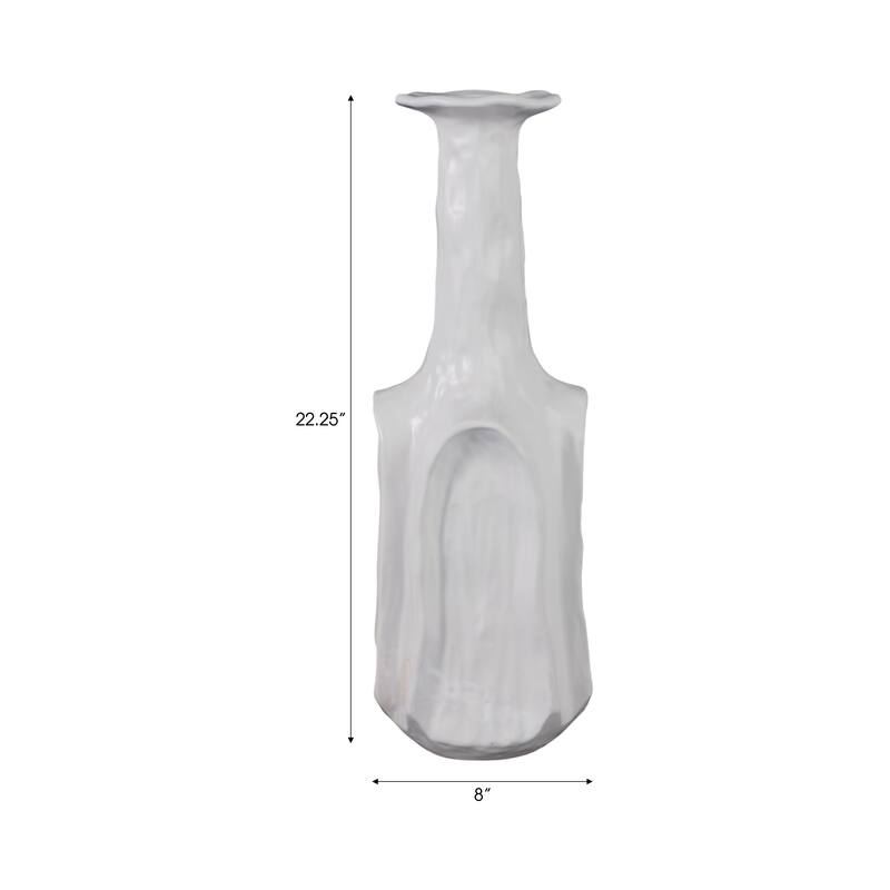 Stoneware Vase Sleek Modern Decorative for Fresh Flowers Accent