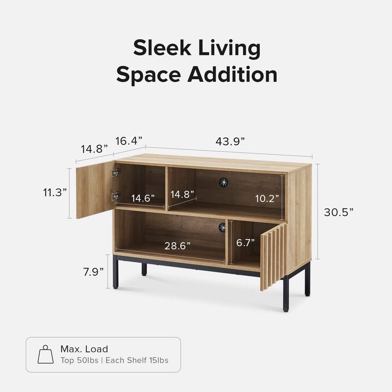 Mopio Norwin Modern Industrial Display Shelf