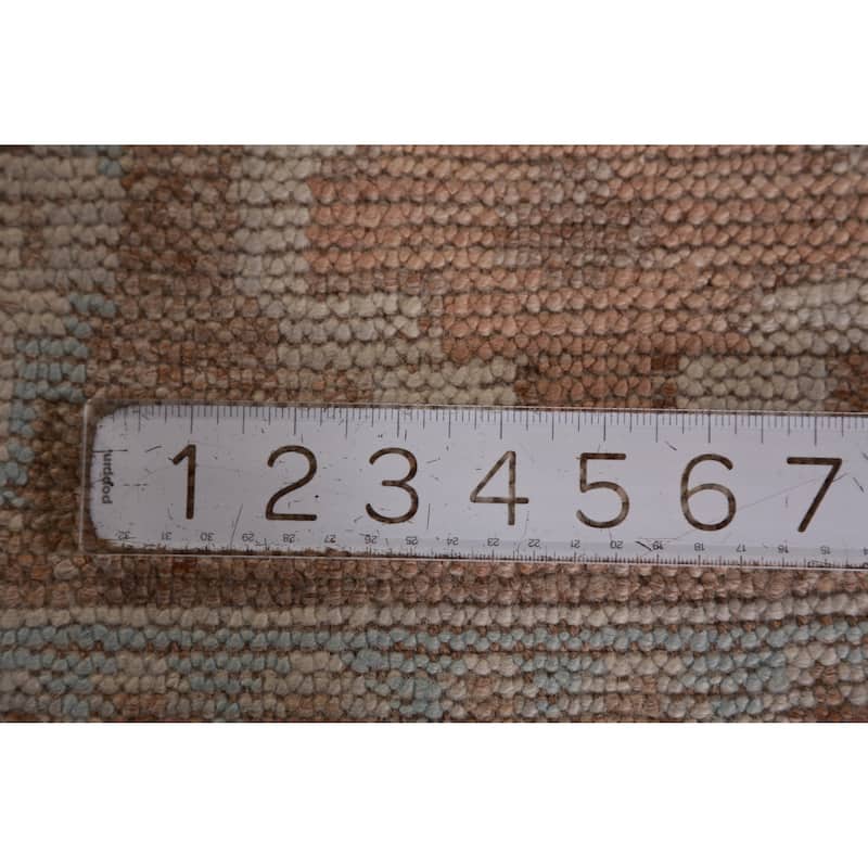 Hand Knotted Oriental 100% Wool Carpet Transitional Floral Beige & Ivories Oushak Area Rug - 11' 5'' X 9' 0''