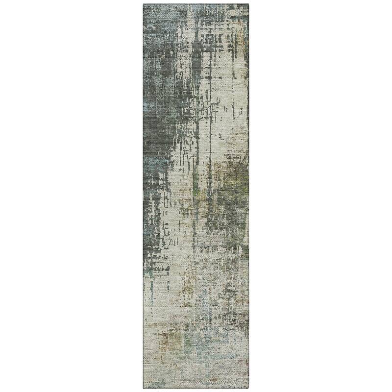 Machine Washable Indoor/ Outdoor Chantille Abstract Ombre Rug