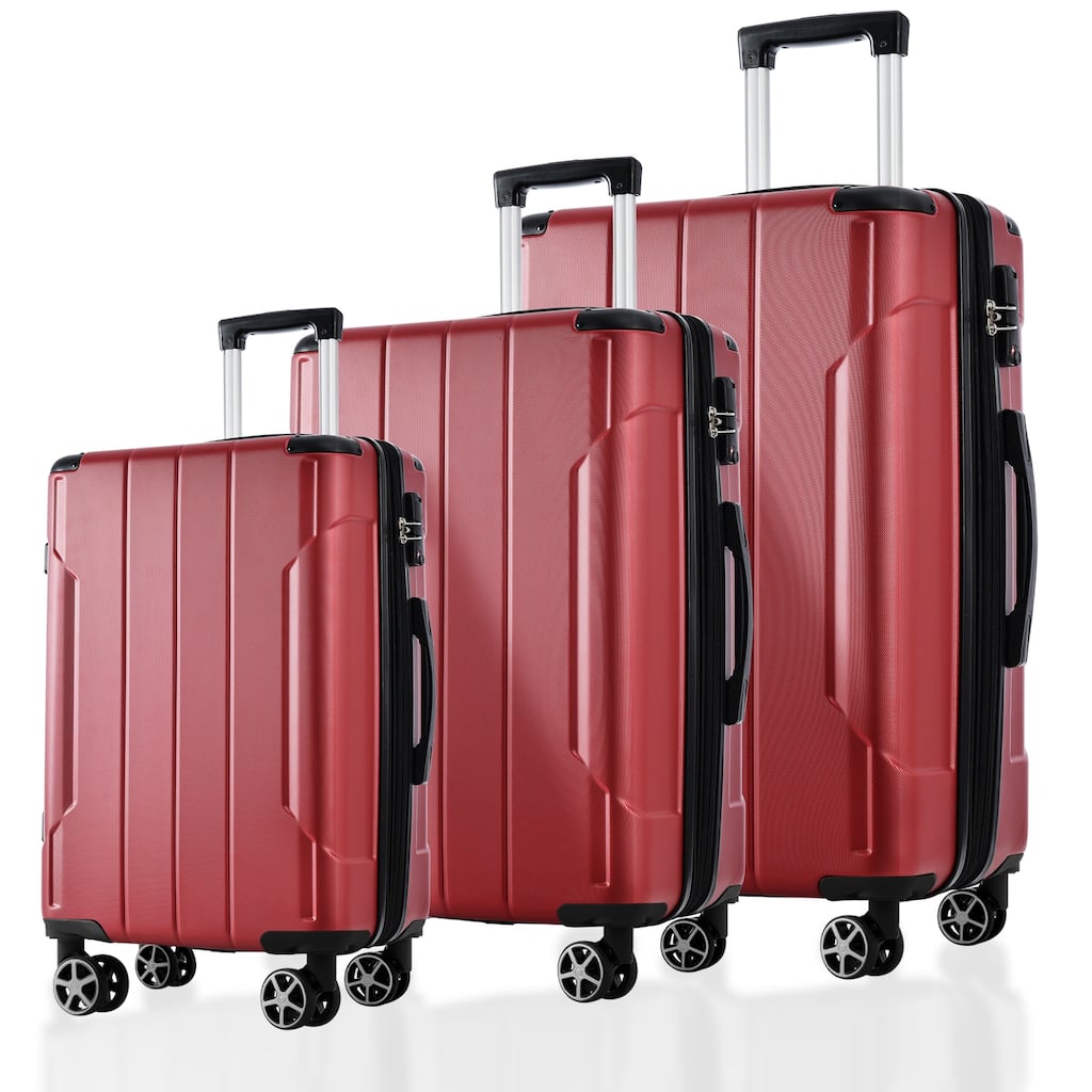 Luggage 3 Piece Sets Expandable Hardside Lightweight Suitcase with Double Spinner Wheels TSA Lock, for Men and Women