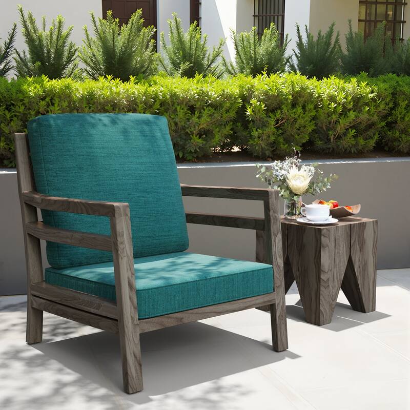 22 x 21 in Patio Premium fabric Outdoor Seat Cushions Set (Seat & Back)
