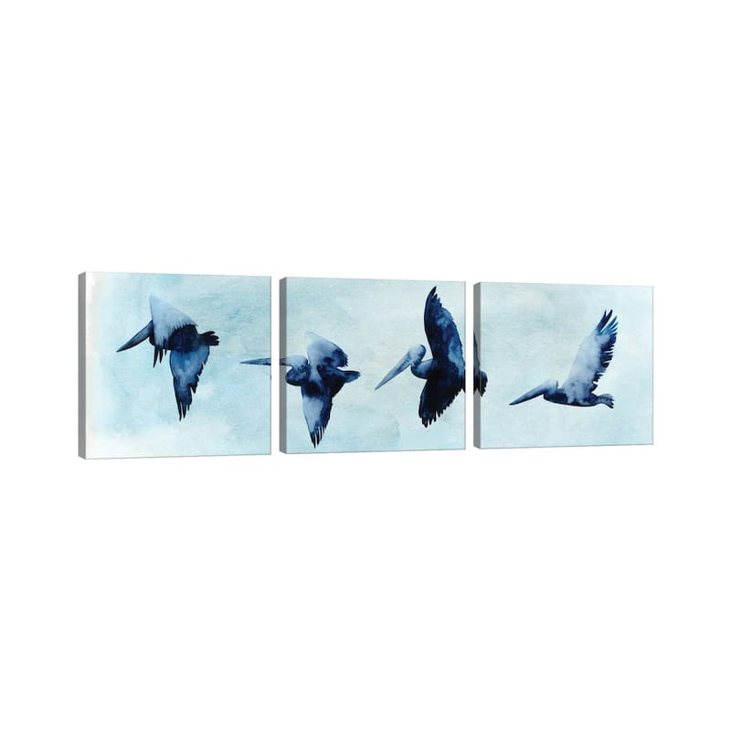 iCanvas "Coastal Covey I" by Grace Popp 3-Piece Canvas Wall Art Set