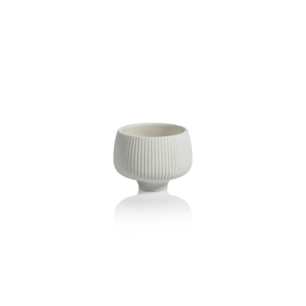 Acerra 3.5" Ridged Condiment Porcelain Bowls Set of 6