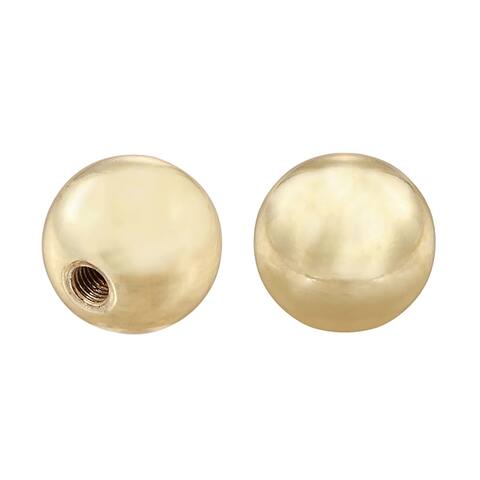 Aspen Creative Sphere Finial, Brass Plated Finish, 1" Height (2 Pack)