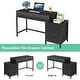 preview thumbnail 34 of 56, Computer Desk with 5 Drawers, Reversible Writing Desk with File Cabinet Printer Stand