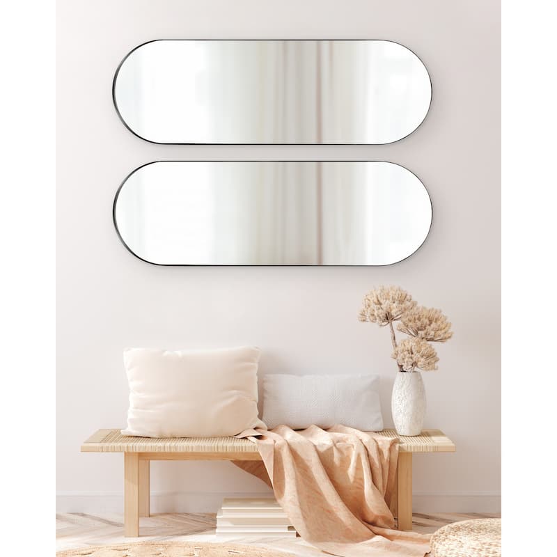 Kate and Laurel Rollo Capsule Framed Wall Mirror