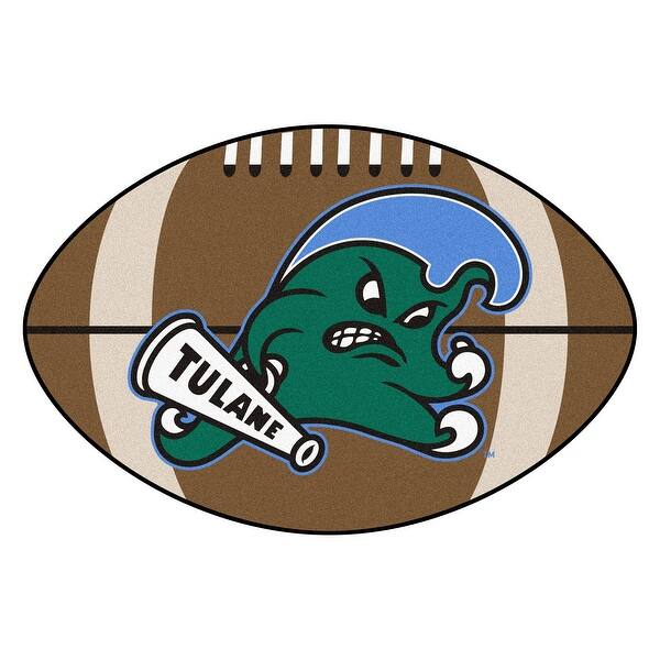 Shop Ncaa Tulane University Green Wave Football Shaped Mat Area