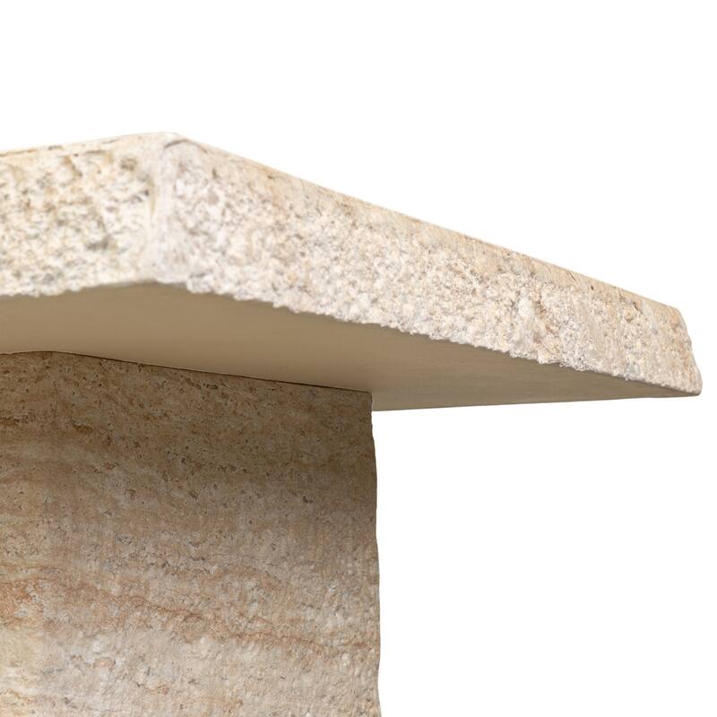 Stilo Slab Top Concrete Coffee Table with Marble and Stone Finish