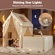 preview thumbnail 16 of 28, Gymax Kids Play Tent w/Playpen Yard Door Curtains Windows Star Lights