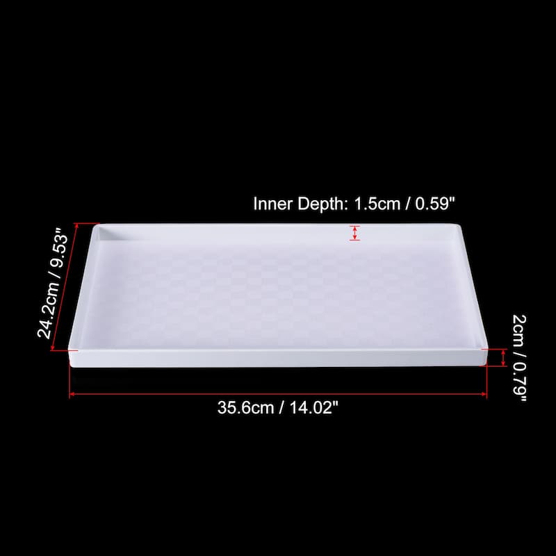 Fast Food Tray, Plastic Serving Tray Mosaic Texture - White - 14x10"