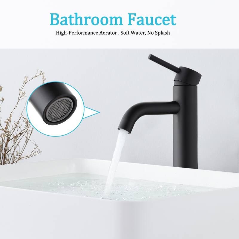 Bathlet Vessel Single Handle Bathroom Sink Faucet